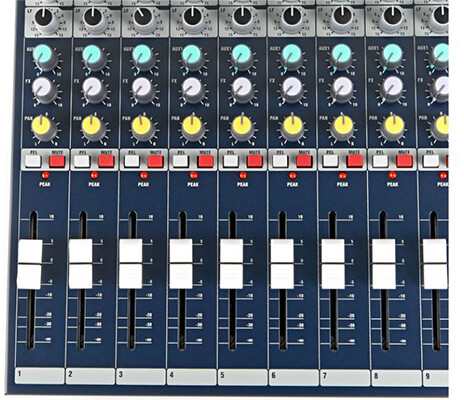 Fader âm lượng mixer soundcraft EFX12