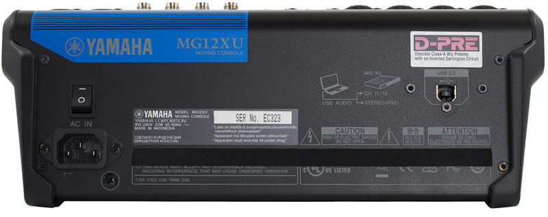 Cổng USB của Mixer Yamaha MG12XU