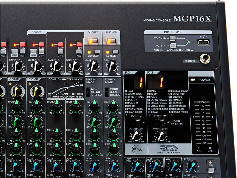 16 hiệu ứng của Mixer Yamaha MGP16X