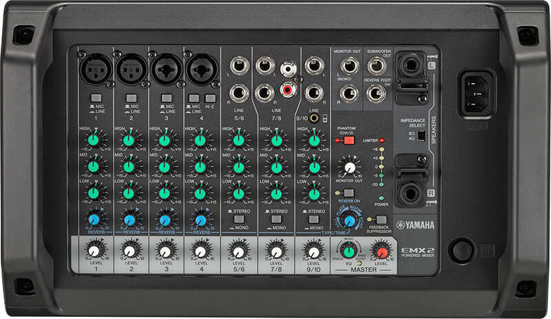 Giao diện điều khiển của Mixer Yamaha EMX2