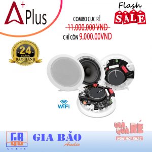 Combo 4 Loa Âm Trần WIFI Không Dây Phát Nhạc Nền Cho Nhà Hàng