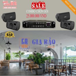 Combo loa treo tường Bose chống nước cho quán cafe