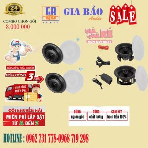 Combo loa âm trần bluetooth nghe nhạc cho quán cafe